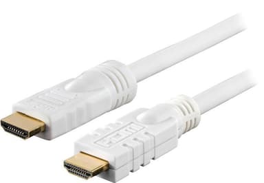 DELTACO HDMI-kaapeli, aktiivinen, ur-ur, 1080p, v1.4, 15m, valk