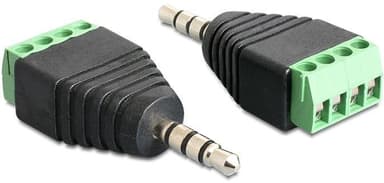 DeLOCK sovitin, 3,5mm stereo ur - 4-pin sarjaliitin, musta