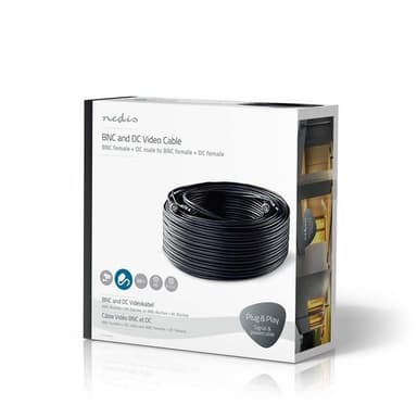 CCTV-Turvakaapeli BNC/DC | RG59 | 50 m | valmiiksi kootut liittimet