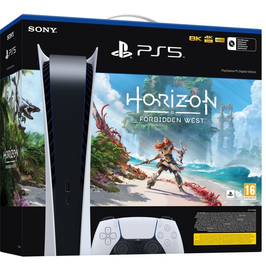 PlayStation 5 Digital Edition pelikonsoli + Horizon Forbidden West