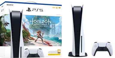 PlayStation 5 (PS5) pelikonsoli + Horizon Forbidden West