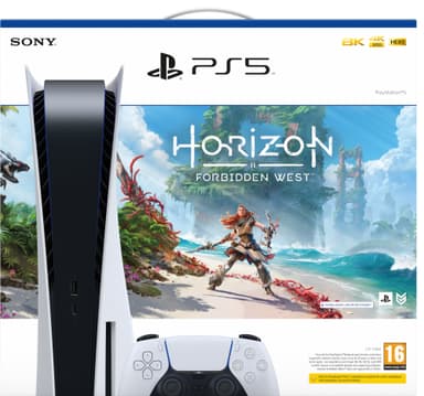 PlayStation 5 (PS5) pelikonsoli + Horizon Forbidden West