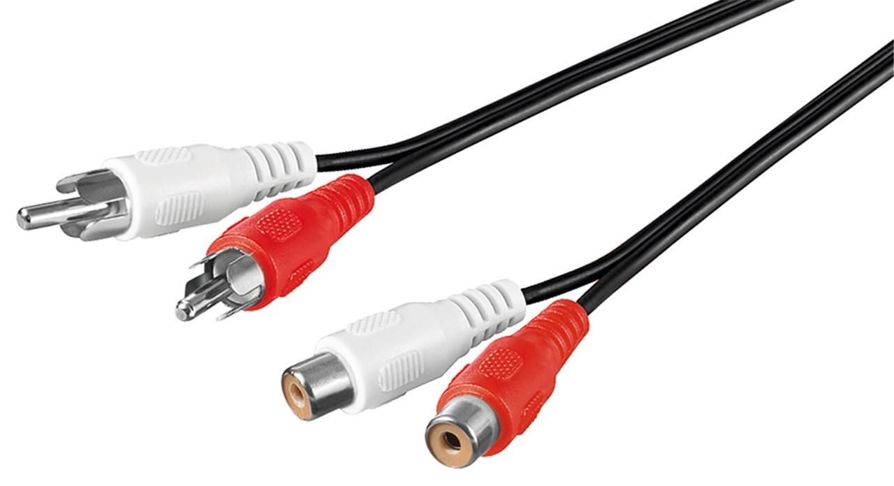 Goobay Stereo jatkojohto 2x RCA