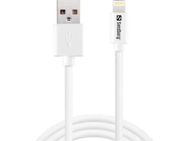 Sandberg USB-A-Lightning SAVER, valkoinen (1 m)