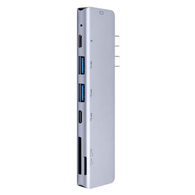 7-in-1 USB-C-telakointiasema, hopea