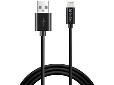 Sandberg USB-A-salama, musta (1 m)