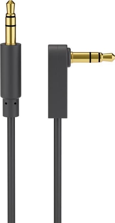 Goobay Audioliitäntäkaapeli AUX, 3,5 mm stereo, 3-napainen, kapea, kupari, kulma
