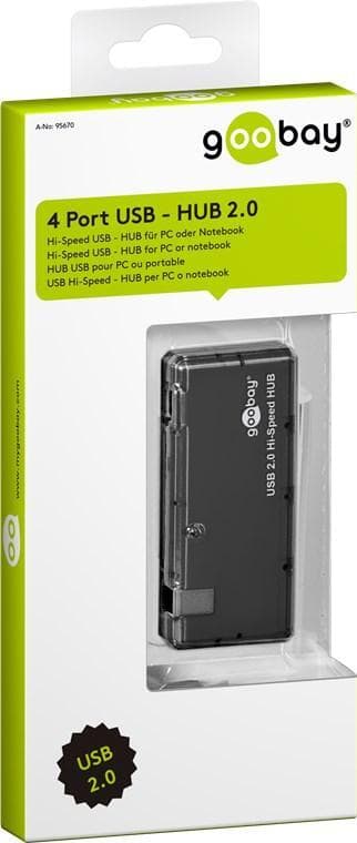 4-suuntainen USB 2.0 Hi-Speed -keskitin