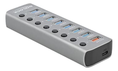 Delock USB 3.2 Gen 1 Hub with 7 Ports + 1 Fast Charging Port + 1 USB-C