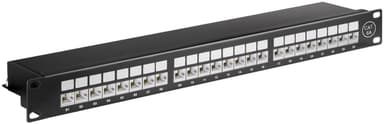 CAT 6a 19 tuuman (48,3 cm) Patch Panel, 24 porttia