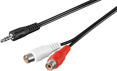 Goobay Audiokaapelisovitin 3,5 mm, pistoke stereo RCA-liitäntään