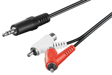 Audio-kaapeli sovitin  3,5 mm uros stereo RCA uros/naaras
