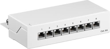 Goobay CAT 6a Mini/Desktop Patch Panel, 8 -porttinen