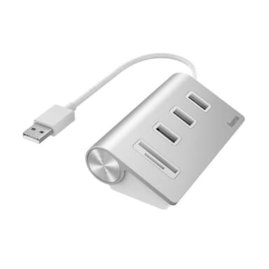 HAMA Hub/Kortinlukija USB-A 5x Porttia
