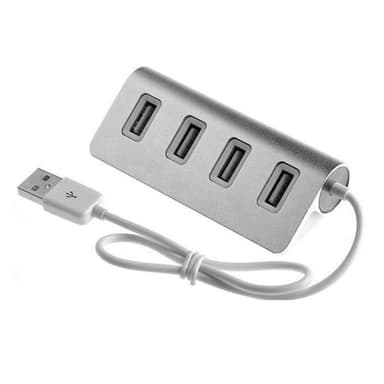 USB -keskitin, jossa 4 porttia Alumiini