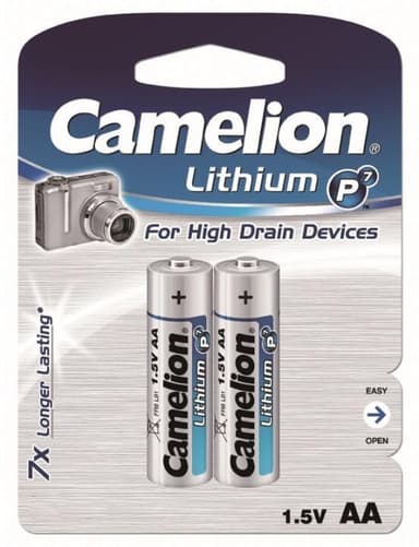 Camelion AA-batterier (LR6) Litium, 2-pack