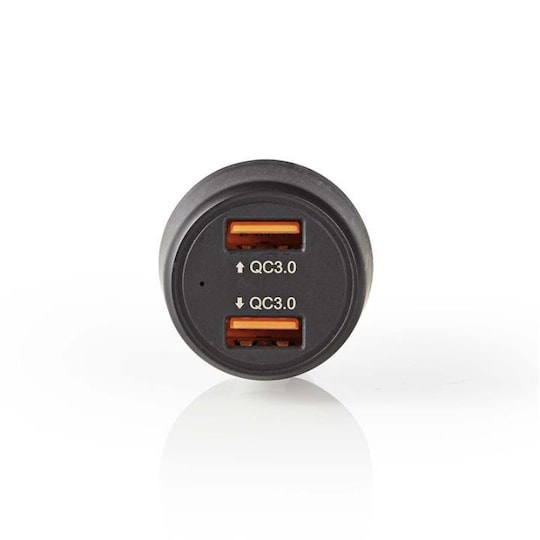 Autolaturi | 3,0 A | 2x USB (QC 3.0) | Musta