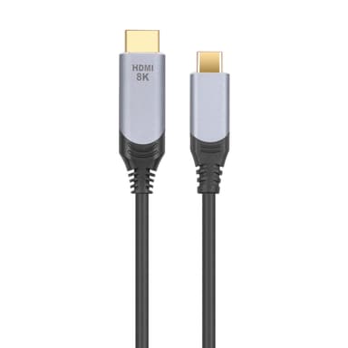 NÖRDIC 1,5 m kaapeli USB-C HDMI 2.1 8K30Hz 4K120Hz 48Gbps HDR Yhteensopiva Thunderbolt 4 ja 3 kanssa