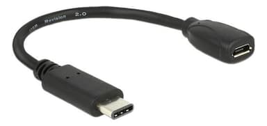 DeLOCK sovitin USB-C uros - Micro-B naaras, USB 2.0, 56 k?, musta