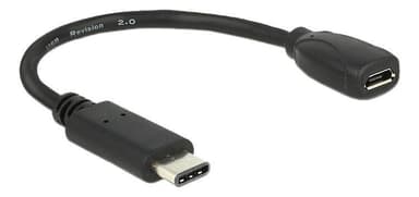 DeLOCK sovitin USB-C uros - Micro-B naaras, USB 2.0, 56 k?, musta