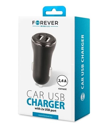 Forever Billaddare CC-03 (2 x USB | 2,4 A)
