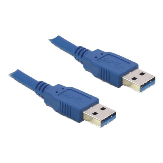 DeLOCK USB 3.0 -kaapeli, Type A uros - Type A uros, 1m, sininen