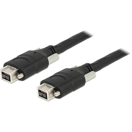 DeLOCK Firewire 800 kaapeli, 9-pin uros - 9-pin uros, 1m, musta