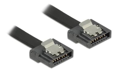 DeLOCK SATA-kaapeli, flexi, 6Gbps, lukitussalpa, 0,5m, musta