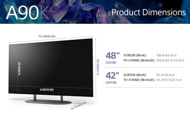 Sony 42” A90K 4K OLED älytelevisio (2022)
