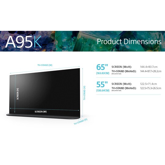 Sony 65” A95K 4K QD-OLED älytelevisio (2022)