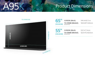 Sony 65” A95K 4K QD-OLED älytelevisio (2022)