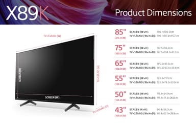 Sony 65” X89K 4K LED älytelevisio (2022)