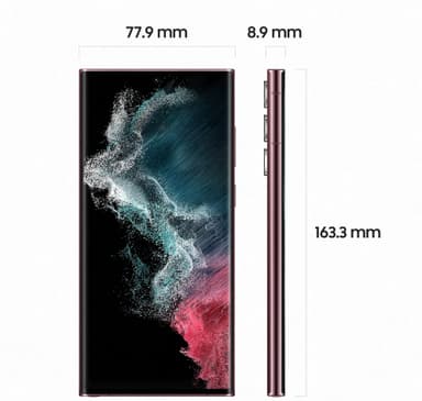 Samsung Galaxy S22 Ultra 5G älypuhelin 8/128 GB (viininpunainen)