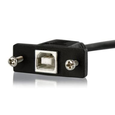 StarTech.com USBPNLBFBM3, 0,91 m, USB B, USB B, USB 2.0, 480 Mbit/s, Musta