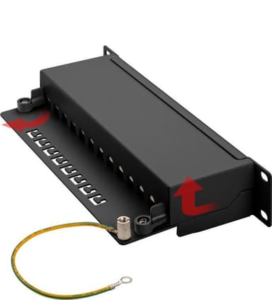 Goobay CAT 6 10 tuuman (25,4 cm) patch-paneeli, 12 porttia
