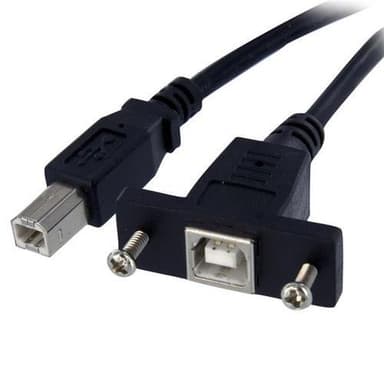 StarTech.com USBPNLBFBM3, 0,91 m, USB B, USB B, USB 2.0, 480 Mbit/s, Musta