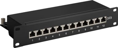 Goobay CAT 6 10 tuuman (25,4 cm) patch-paneeli, 12 porttia