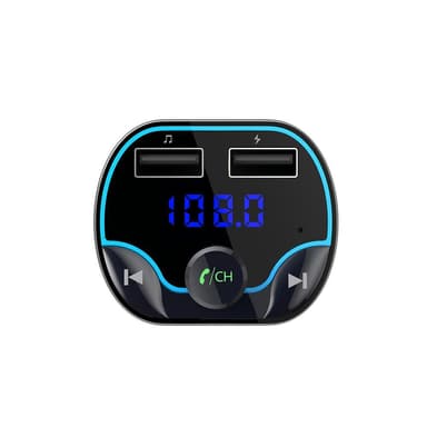 Bluetooth FM lähetin autoon Musta