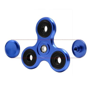 Fidget Spinner - Aluminium - Blå