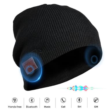 Bluetooth-pipo polyesteri/akryylikuulokkeilla Musta