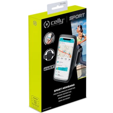 Celly Urheiluranneke max 6,9"" musta