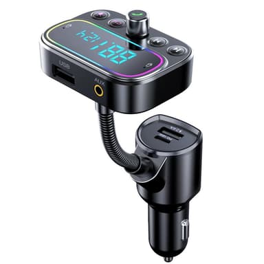 Bluetooth FM-lähetin autoon QC3.0 / PD-pikalaturilla