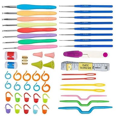 All-in-one setti virkkaukseen 2-6 mm 53 osaa Monivärinen