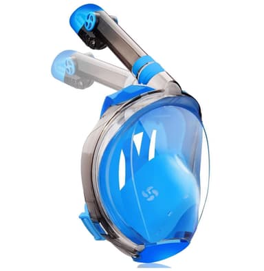 Kypäränaamarisyklo snorkkeli ja GoPro -kiinnitys - sininen - S / M
