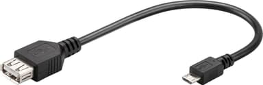 Goobay Nopea USB Micro-B / USB A OTG -sovitin latauskaapelin liittämistä varten