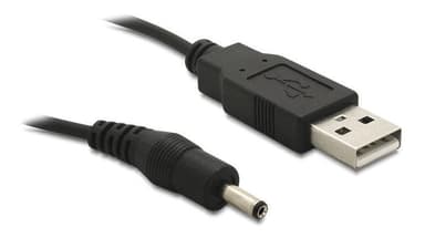 DeLOCK USB virtakaapeli, USB 2.0 Type A ur, DC 3,5x1,35mm, 1,5m, musta