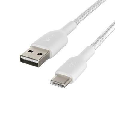 Belkin CAB002BT1MWH, 1 m, USB A, USB C, Vit