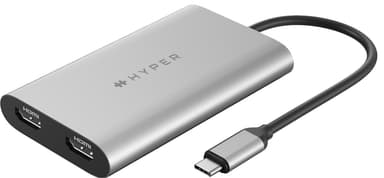 Hyper HyperDrive kaksinkertainen HDMI USB adapteri