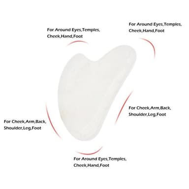 Gua Sha -hierontakivi Jade Valkoinen