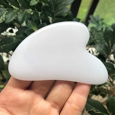Gua Sha -hierontakivi Jade Valkoinen
